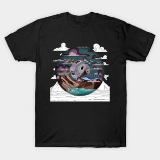 school of sharks in the sky T-Shirt